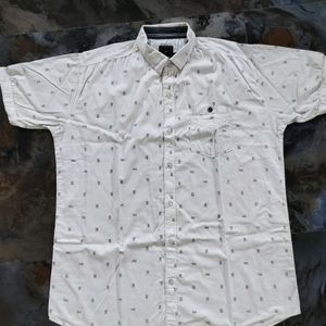 Printed White men's Shirt