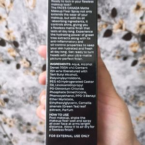 Faces Canada Matte Makeup Fixer Spray