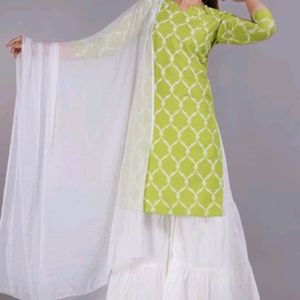 Viscose Rayon Kurta Sharara Set