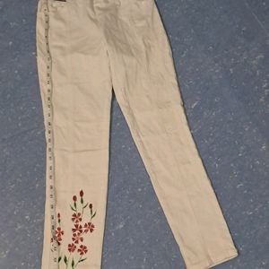 White Stretchable Pants Like New