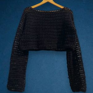 Crochet Fishnet Sweater