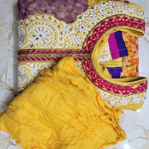 Yellow Embroidery  Beauiful Suit