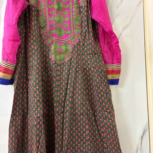 Plus Size Festive Sale Anarkali Three Piece Set