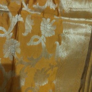 Chanderi Silk Mustard Colour Dupatta