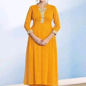 Absolutely New Beautiful A Line Kurti With Pant