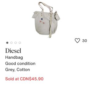 Authentic Vintage Diesel Tote Bag