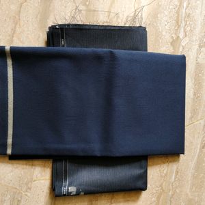 2Unstitched Pant Piece For Men Blue nd Black Colou