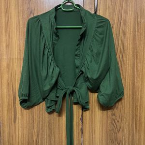 Butterfly Royal Green Top