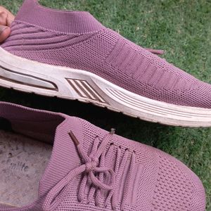 Mauve Pink Sports jogging Shoes For Women