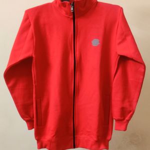 Red Color Exclusive Zipper Unisex Style