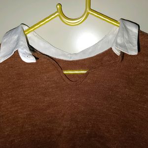 Brown Full Sleeves Top