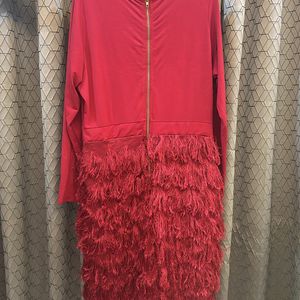 Red Ruffled Dress