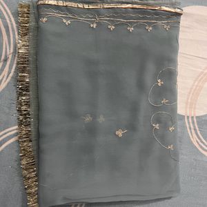 Gray color stitched Rajputi poshak