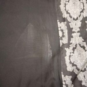 Libas Xl Size Black Printed Front Slit Kurta