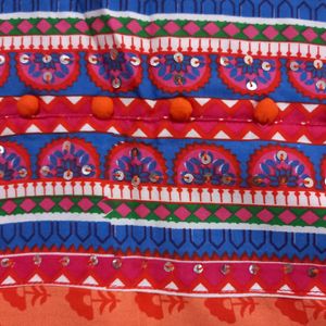 Multi Color Kurta With Embroidery On Sleeves