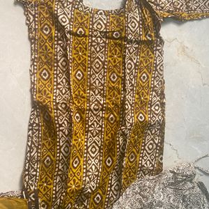 Stitched Kurti Chudidar With Dupatta