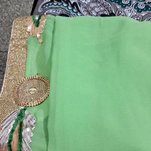 Work Saree With Out Blouse  Piece