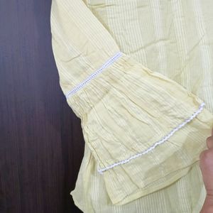 Cotton Yellow Branded Top