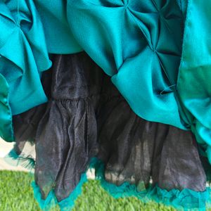 Peacock Blue Party Gown For Toddler