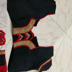 Half And Hal Saree With Blouse