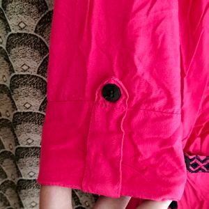 Milk Pink Mixed Kurti 💕