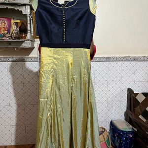 Green & Nevy Blue Colour Gown