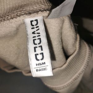 H&M Beige Basic Sweatshirt Available