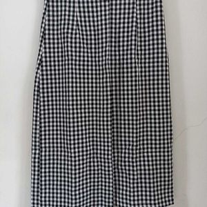 Black &white Bodycon Check Skirt