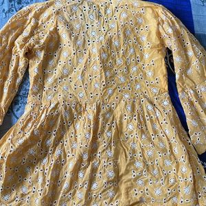 Yellow Embroidery Top