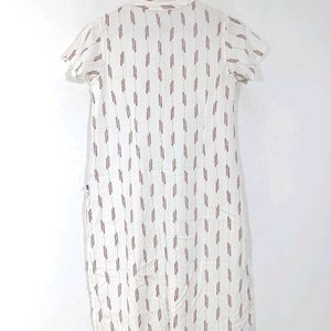 White Printed Kurta (Women)