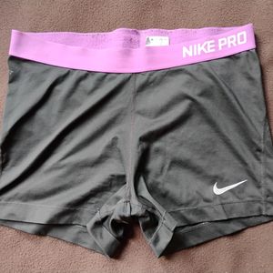 Nike Purple Waist Band Yoga Shorts