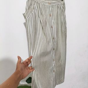 Linen Stripes Skirt