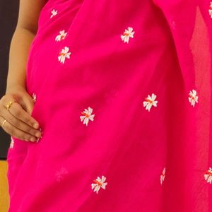 One Day Rs 500 Offer, Brand New Emb Handloom Saree