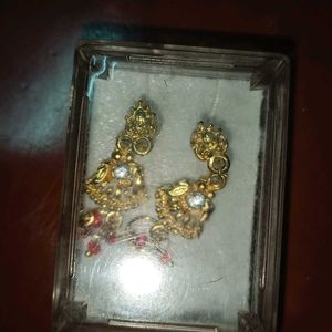 Golden Desi Style Earrings