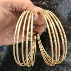 Large Hoop Statement Golden Earrings