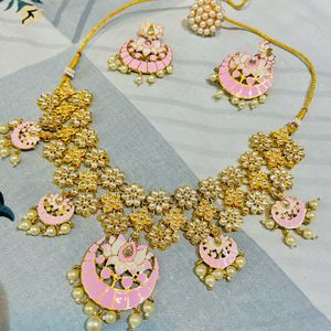 Gold Plated Kundan Studded Choker Jewellery Set