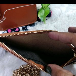 Ladies Brown Wallet 2in1