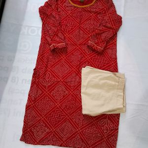 Bandhani Kurti Pant Set