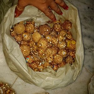 Big Ball Size Golden Beads Mix Material