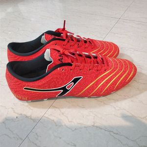 Red-Golden Football Shoes Anza Spiral UK 7/IND 6