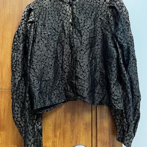 Black With Gilden Print Shirt