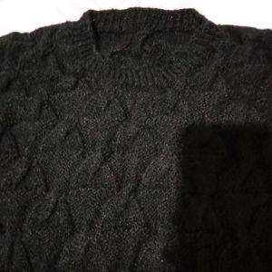 HAND KNITTED BLACK SWEATER