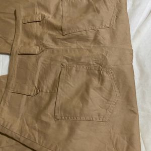 Zara Wide Leg High Waisted Tan Trouser