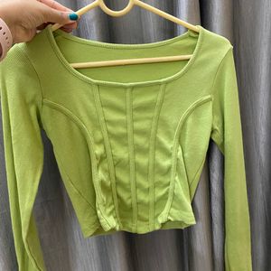 Corset Top Green Colour