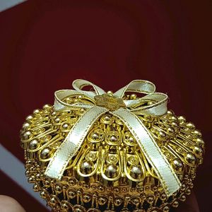 Golden Jewellery Or Gift Box