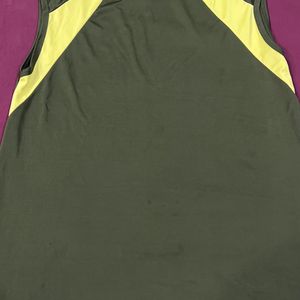 Green men’s active wear tank