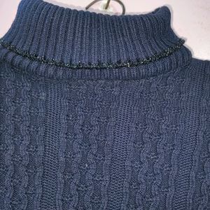 Dark Blue High Neck