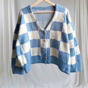 Big Checkered Cardigan