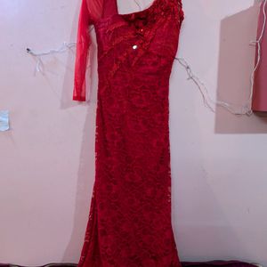 Designer Red Party Gown