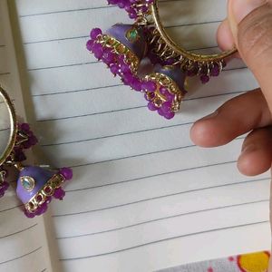 Purple 💜 Jhumka